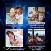 12" Screen Magnifier for Cell Phone – 3D HD Magnifing Screen Enlarger Projector for Movies Videos and Gaming – Foldable Phone Stand Holder with Screen Amplifier–Compatible with All Smartphones Screen Magnifier Bed Side Stand